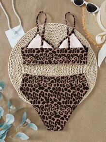 Set de costume de baie pentru fete adolescente, ocazional, simplu, măgulitor pentru siluetă și bikini, potrivit pentru vară