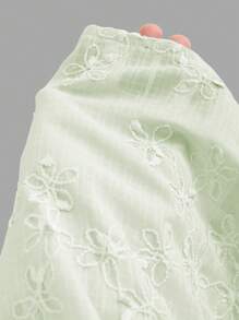 Sweetra 纯色圆形装饰提花抹胸连衣裙 Y2K 服装 - 綠色 - 查看 3