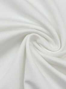 CovetEZ Plus Size Women Solid Color Asymmetric Waist Ribbed Leggings - Black - View 4