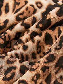 Maija Koreanischer modischer Leoparden-Muster Chiffon Schal, elegantes Gefühl