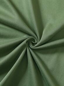 Calvaya 复活节快乐闪光彩色花朵和兔子印花休闲套头圆领短袖 T 恤女士 - 橄欖綠 - 查看 3