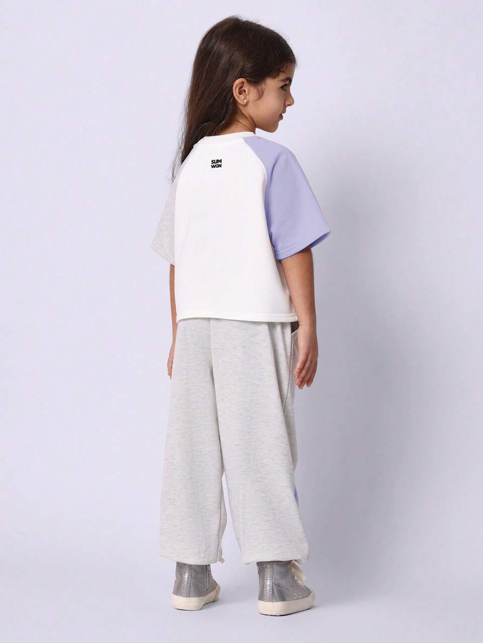 Kurzärmliges Joggingset mit Farbblockdesign