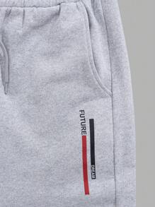 RueChic Set di Maglietta e pantaloni da uomo in cotone con stampa di lettere