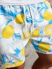 Manfinity VDAYZ Men's Lightweight Full Print Beach Shorts, Drawstring Waistband, Sports, Casual, Travel, Quick Dry, Summer, Lemon Typical Mediterranean Elements Men Swim Trunks Men Swim Trunks Men Swim Trunks Matching Men Two Pieces Summer Men Summer Outfits Two Pieces Swim Trunks Men Matching Men Swim Trunks Bathing Suit,Hawaiian