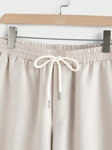 Manfinity VCAY 2pcs/Set Men Woven Close-Fitting Casual Shirt Set, Suitable For Daily Wear - Apricot - View 7