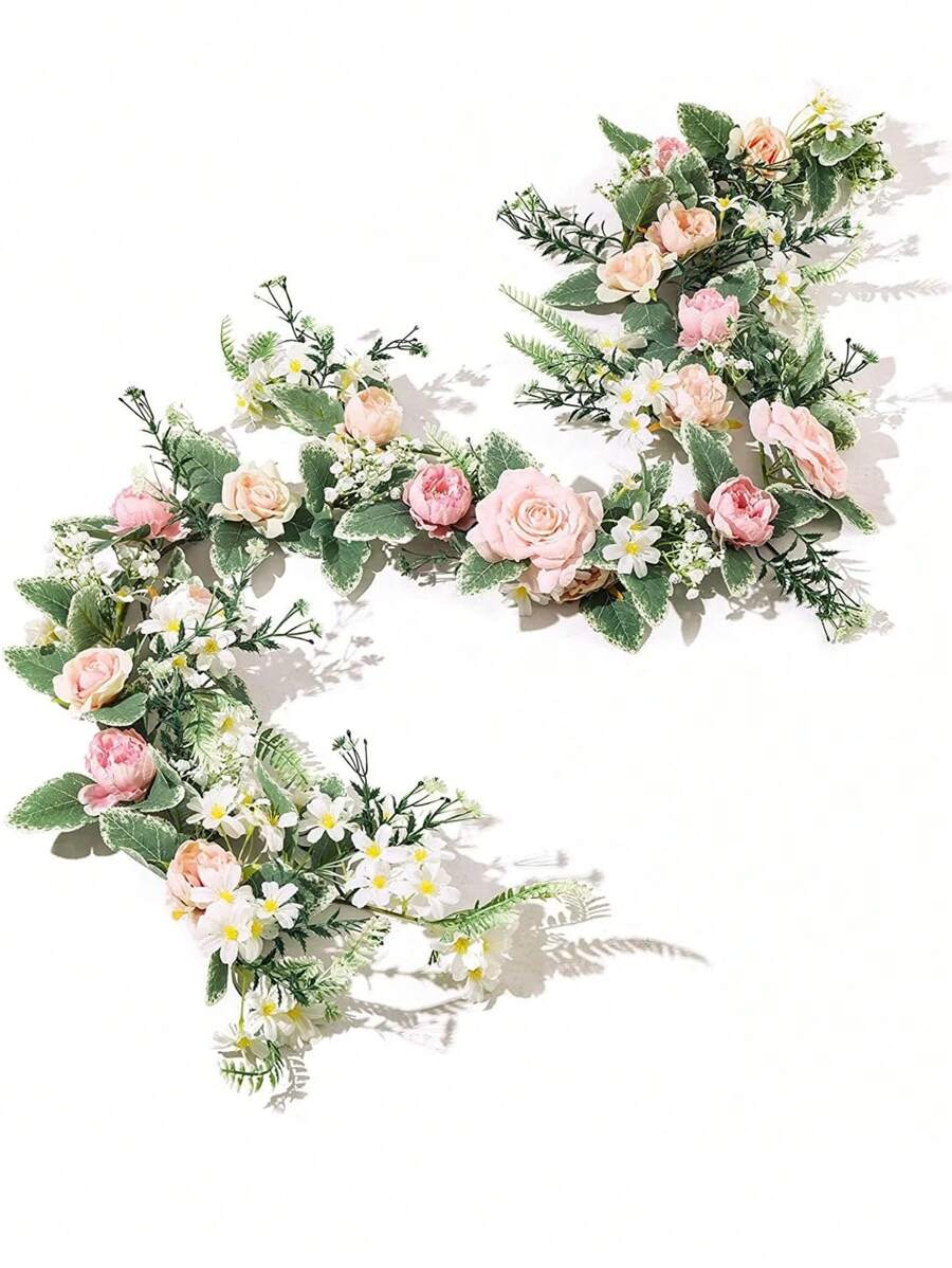 1 pieza Enredadera artificial de Alicia de 175 cm, de tela, adecuado para decoración de boda, exterior, decoración de fiesta, centro de mesa, decoración primavera/verano, Día de San Valentín, regalo - Multicolor - Ver 1