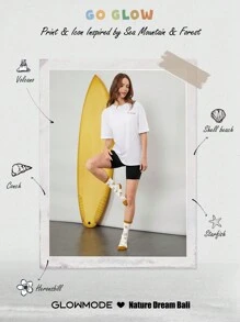 GLOWMODE X Nature Dream Bali 2 Pairs Soft Comfy Embroidery Seamless Toe Construction Socks Daily Casual Vacation Holiday Wear - Multicolor - View 7