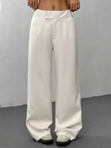 Flirla Pantalones delgados versátiles y casuales para uso diario de mujer