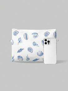 ROMWE Fairycore 1pc Shell Shaped White Women Daily Clutch Bag - White - View 4