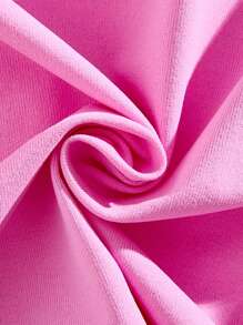 SHEIN Young Girls Cute Ruffle Trim Embroidered T-Shirts, Summer - Pink - View 9