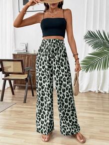 SHEIN PETITE Women's Minimalist Casual Pants, Suitable For Summer Fall Cloth For Women - Grey - View 6