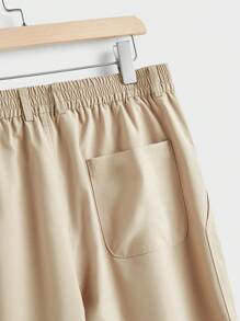 Manfinity VCAY Men's Woven Long Straight Casual Pants, Suitable For Daily Wear