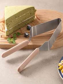 1pc Stainless Steel Cake Divider, Triangular Cake Server, Transfer Server, Cake Tongs, And Portion Control Tool