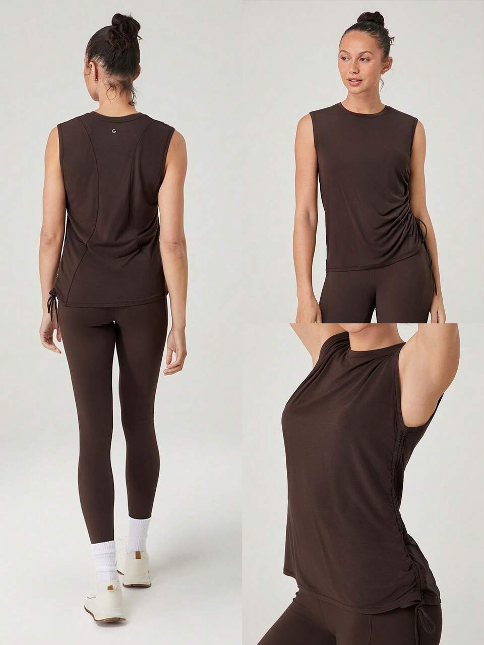 Modal Silky Smooth Adjustable Drawstring Side Tank Top Daily Casual Wear