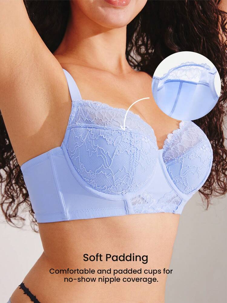 Lace Push-Up Longline Balconette Bra