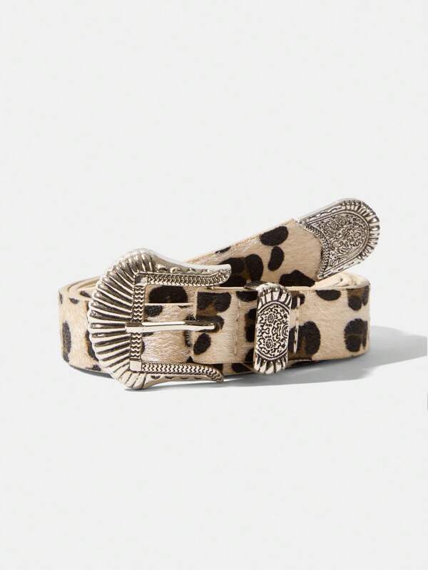Maija Women's Fashion Leopard Print Retro Pattern Waist Belt