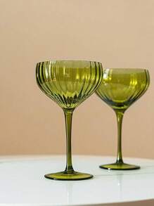 Cirelle 1 件时尚复古纯色香槟杯、香槟杯、拉玛餐桌装饰、新年、感恩节、圣诞节礼物、情人节装饰、母亲节礼物、特殊礼物、清爽春夏装饰、派对使用、家庭用餐、高端咖啡厅用品 - 綠色 - 查看 7