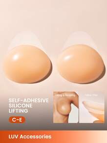 LUVLETTE Plus Invisible Skin-Friendly Sticky Self-Adhesive Anti-Sagging Shaping Lifting Breast Tape Nipple Cover - Almond - View 1