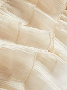 SHEIN MOD Spring And Summer New Plus Size Women's Floral Embellished Layered Draped Camisole In Apricot Color, Suitable For Music Festivals, Parties, Vacations, Etc., With Summer Outfits For Women And Summer Tops,Dreamy And Romantic Style - Beige - View 4