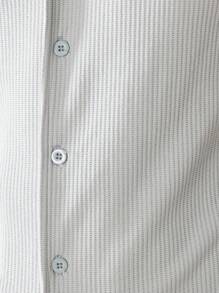 SUMWON Essential Slim Fit Textured Button-Down Shirt Ribbed Short Sleeve Revere Collar Lightweight Summer Casual Business Office Daily Wear