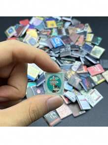 15PCS/30PCS/50PCS/100PCS/200PCS 款式随机，可爱微型逼真小说书模型套装，客厅装饰生日礼物