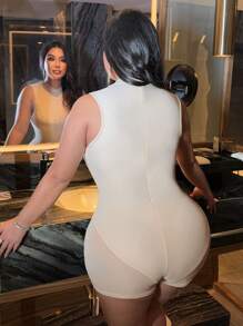 Franclia Enterizo con rhinestones para mujer de tallas grandes