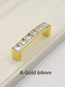 1pc/6pcs puxadores de gaveta de cristal, alças de metal transparentes quadradas de diamante, botões sólidos de furo duplo para armário de vinho, guarda-roupa, armário com parafusos, espaçamento de furo de 64 mm/96 mm/128 mm, ferragens para móveis