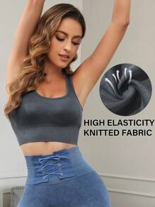 SHEIN 1pc Women Seamless Shaping Camisole Top - Black - View 3
