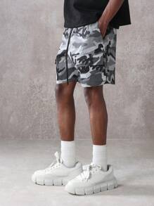 SUMWON Pantalones cortos cargo de camuflaje premium, estilo militar, tácticos, de combate, para verano, estilo urbano, con múltiples bolsillos, transpirables, para entrenamiento al aire libre, caminata y deporte