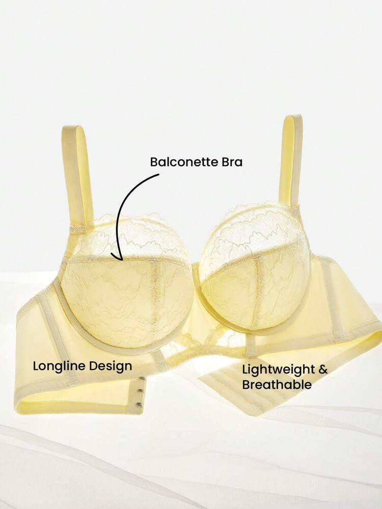 Lace Push-Up Longline Balconette Bra