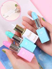 1/2 Chiếc Băng xóa phong cách Morandi, Băng xóa thiết kế hình trái tim sáng tạo và di động cho bé gái, Màu ngẫu nhiên khi quay lại trường - Nhiều màu - Xem 4