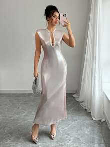 Elenzga Zomer Dames Mouwloze Sexy Elegante Cocktailjurk