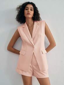 MOTF STUDIO STRUCTURED LAPEL COLLAR WAISTCOAT