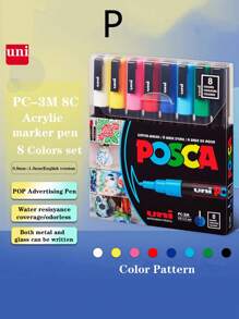 New Uni Posca Markers Pen Set PC-3M Waterproof Opaque Paint Pens Super Manga Graffiti Pen Art Supplies Stationery Back To School - Multicolor - View 8