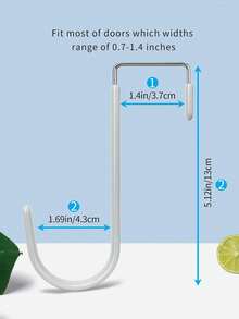 门上挂钩，门衣架挂钩，柔软橡胶表面可防止划痕，适用于浴室、客厅、厨房的重型门挂钩，可悬挂衣服、毛巾、帽子 - 彩色 - 查看 5