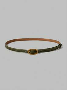 Ontre 时尚通勤腰带，简约实用多功能 - 綠色 - 查看 2