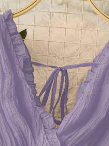 Chiquease 优雅长袖性感 V 领连衣裙