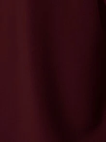 SUMWON 宽松版型短袖圆领 T 恤 - 酒紅色 - 查看 6