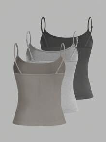 SHEIN EZwear Áo Crop Top Nữ, Gợi Cảm Và Ôm Sát, Thích Hợp Cho Mùa Hè - Nhiều màu - Xem 2