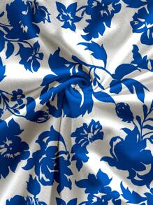 Soleia 2pcs/Set Women Floral Print Camisole Top & Drawstring Waist Mini Skirt, Vacation Set Suitable For Going Out