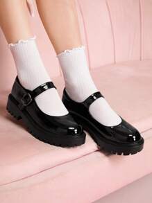 CUCCOO DOLLMOD Women's Loafer Platform Shoes, Fluffy & Elegant, Soft & Comfortable, Casual & Simple, Sweet & Stylish, Suitable For Dating, Evening Party, Afternoon Tea, Ballet Dance