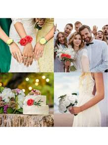 Artificial Flowers 7/12/17/22/27/32pcs Real Looking Ivory Foam Fake Roses With Stems For DIY Wedding Bouquets Bridal Shower Centerpieces Arrangements Party Tables Decorations OPP Bag Packaging (Excluding Box), Valentine Day, Gift