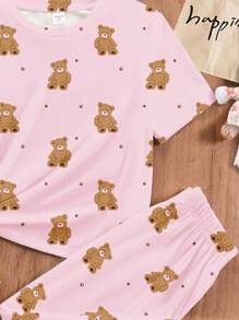 SHEIN Leap Crew 年轻女孩休闲修身圆领短袖连体裤，适合夏季 - 白色 - 查看 5