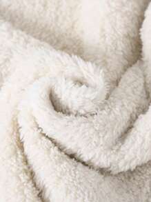 SHEIN Young Boy Plaid Stand Collar Long Sleeve Fleece Cargo Pocket Casual Woolen Jacket, Autumn/Winter