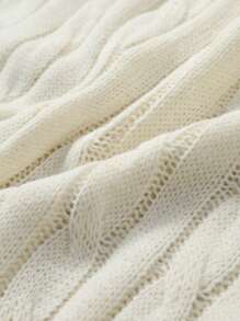 Manfinity Hypemode Men's Solid Color Round Neck Short Sleeve Casual Knitted Top - Apricot - View 3