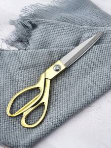 SHEIN 1pc Golden Fabric Scissors Stainless Steel Sharp Tailor Scissors Clothing Scissors Professional Heavy Duty Dressmaking Shears Sewing Tailor