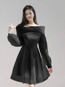 DAZY Women's Off-Shoulder Elegant Homecoming Dress Party Women Sundress