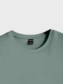 EURMUSE 100%Cotton Men's Basic Round Neck T-Shirt Set (Multiple Pieces) - Multicolor - View 3