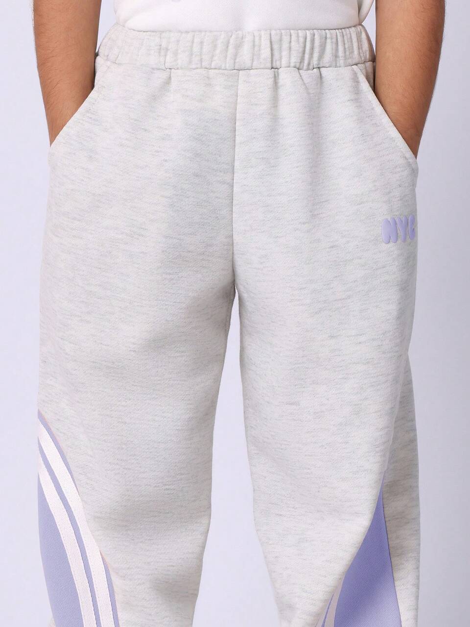 Kurzärmliges Joggingset mit Farbblockdesign
