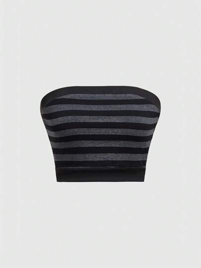 Grunge Punk شريطي مرن عادي العلوي الأنبوبي للنساء